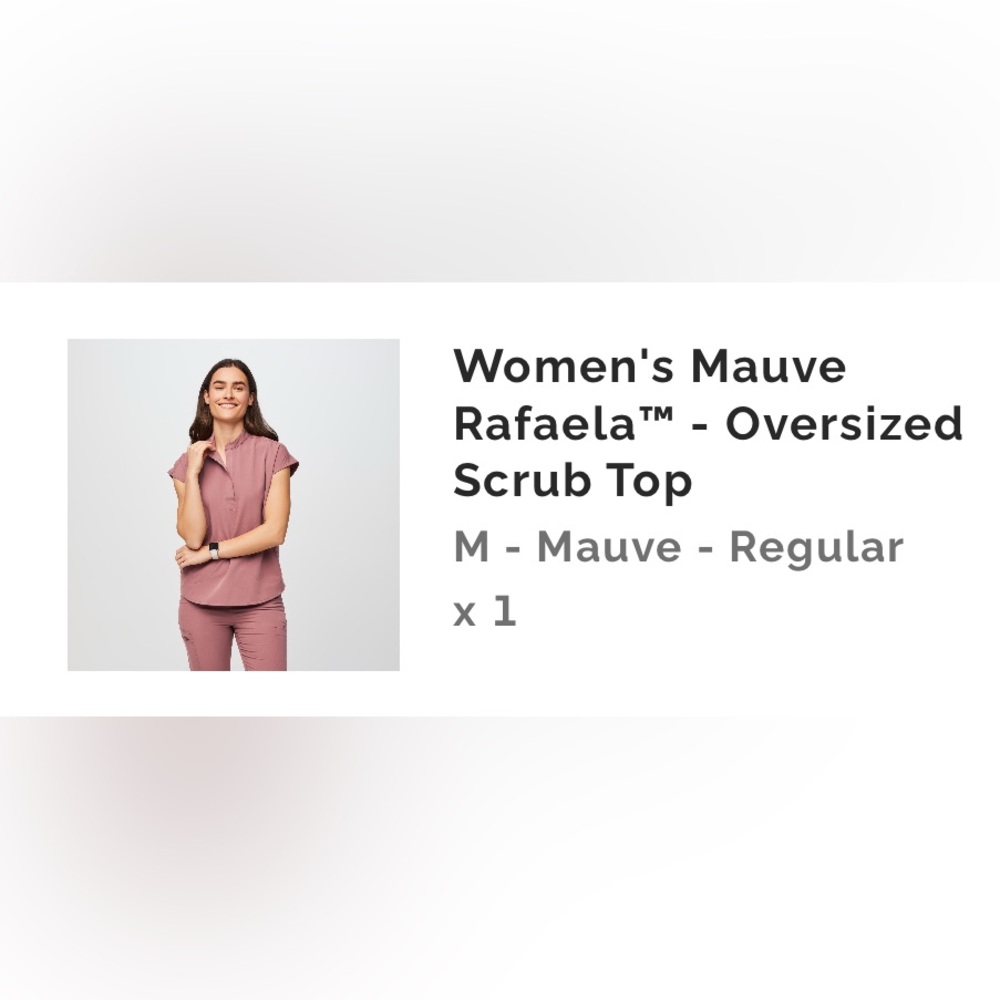 Figs Women's Mauve Oversized Scrub Top